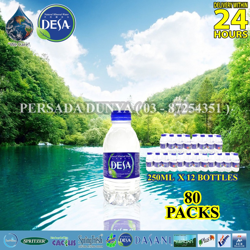DESA Mineral Water (250ml x 12 Bottles x 80 Shrink Pack) Shopee Malaysia
