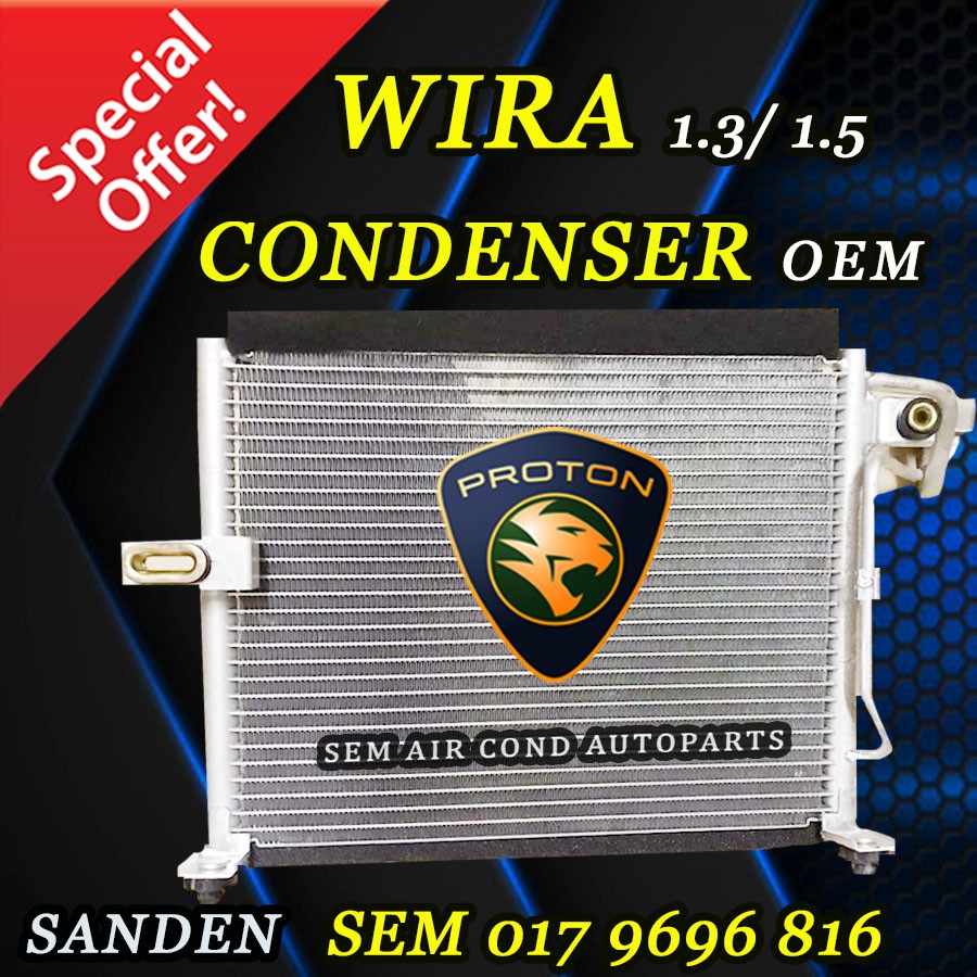 PROTON WIRA 1.3/1.5 CC OEM SANDEN CONDENSER/ KONDENSER (CAR AIRCOND SYSTEM) Shopee Malaysia