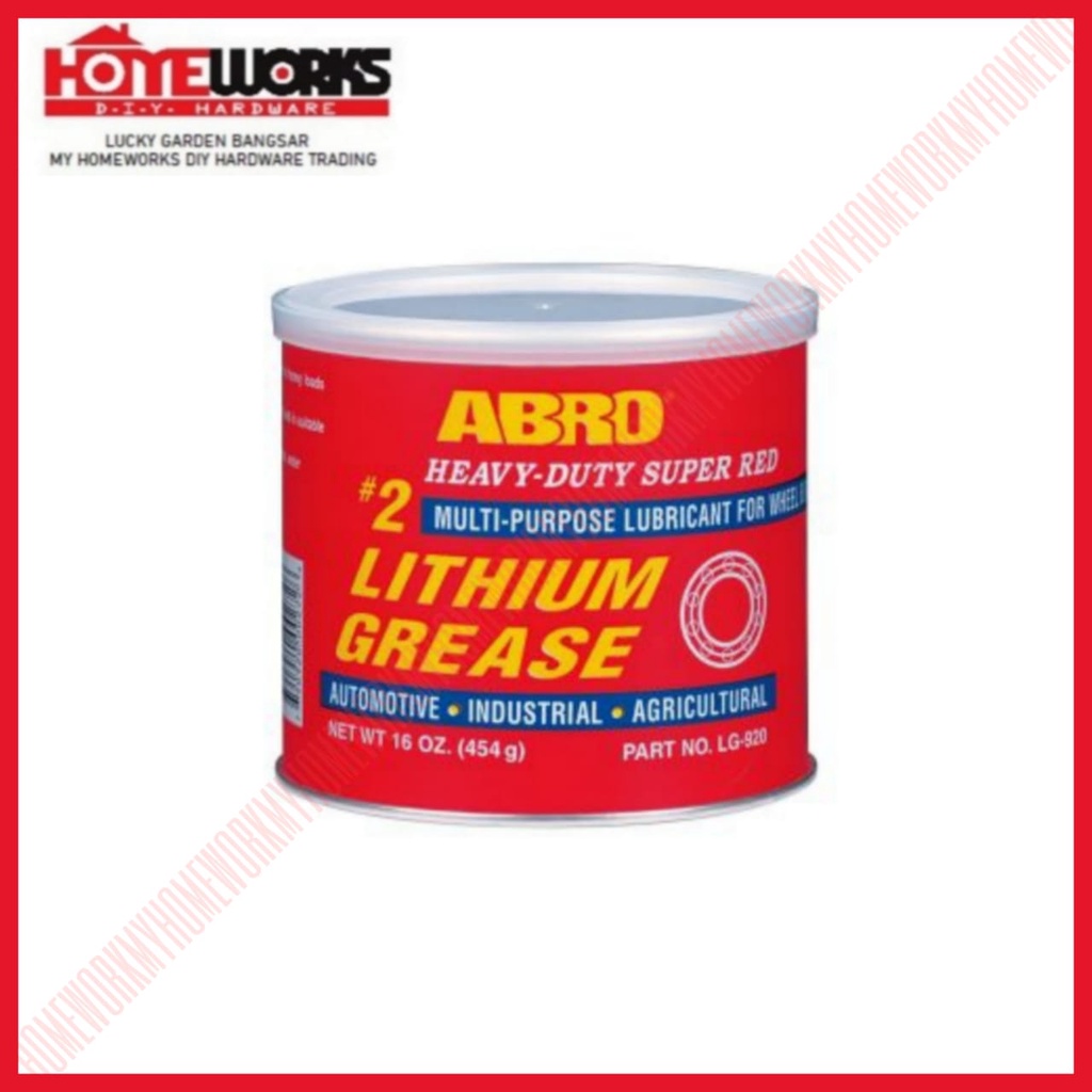 ABRO 2 HEAVYDUTY LITHIUM GREASE SUPER RED 454G Shopee Malaysia