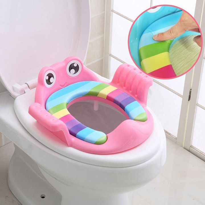 Mini toilet seat for babies to go to the toilet with hand vin Shopee