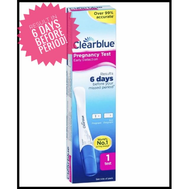 CLEARBLUE PREGNANCY TEST EARLY DETECTION 6 DAYS BEFORE PERIOD PREGNANCY