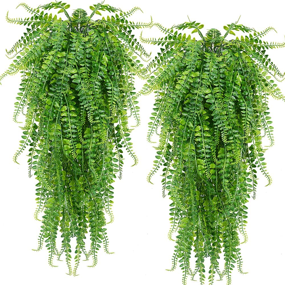 Artificial Hanging Ferns Plants Vine Fake Ivy Boston Fern Hanging Plant