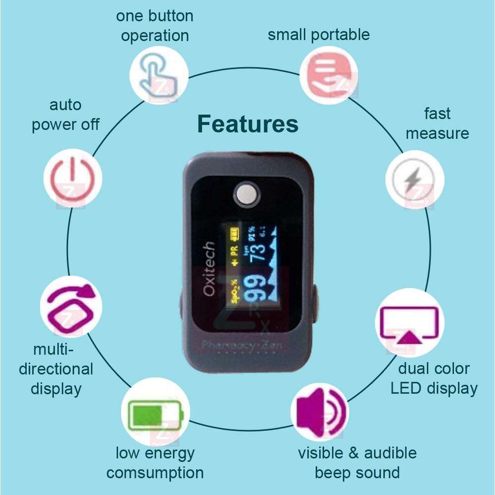 Oxitech Finger Pulse Oximeter / Blood Oxygen Monitor MDA approved FDA