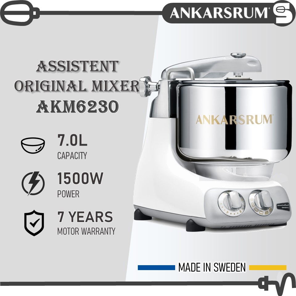 ANKARSRUM Assistent Original Mixer AKM6230 Mineral White (7.0L/1500w