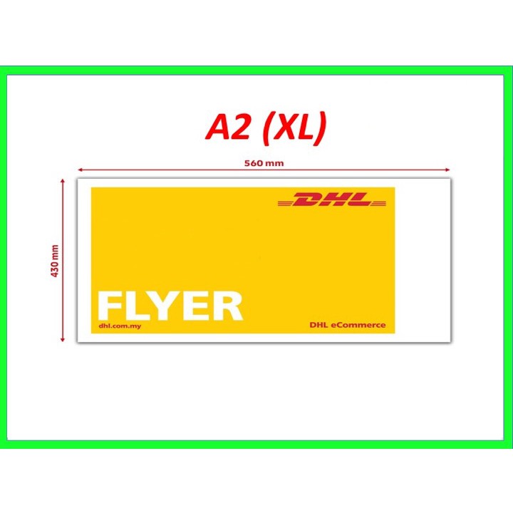 READY STOCK 50Pcs DHL XL Size Flyer With Pocket Courier Bag (Size