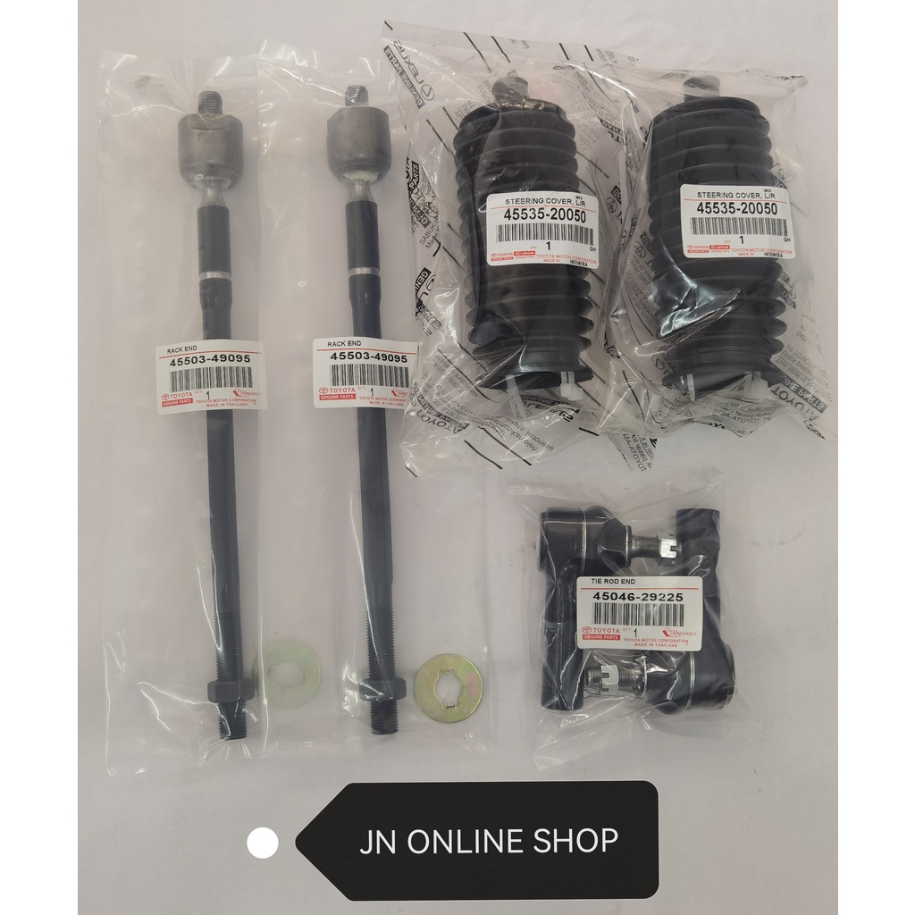 Tie Rod End+Rack End+Steering Boot Cover (Toyota Oem) for Toyota Camry