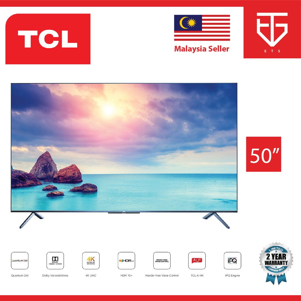 TCL 50" QLED 4K ANDROID AI TV 50C725 Shopee Malaysia