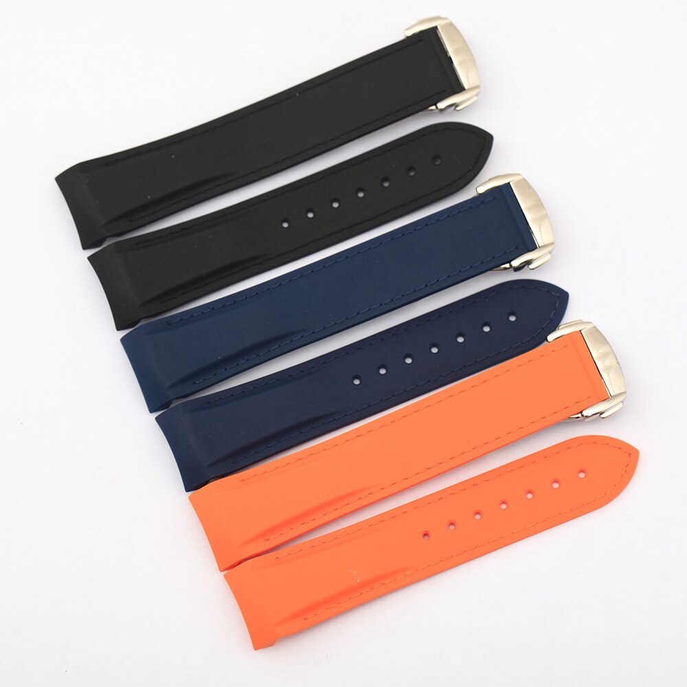 20 22mm Rubber Replacement Watch Band Strap For Omega Seamaster