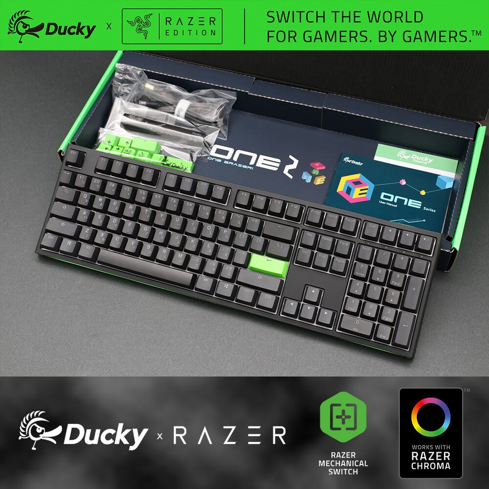  Ducky One 2 RGB x RAZER Edition Full Size PBT Mech