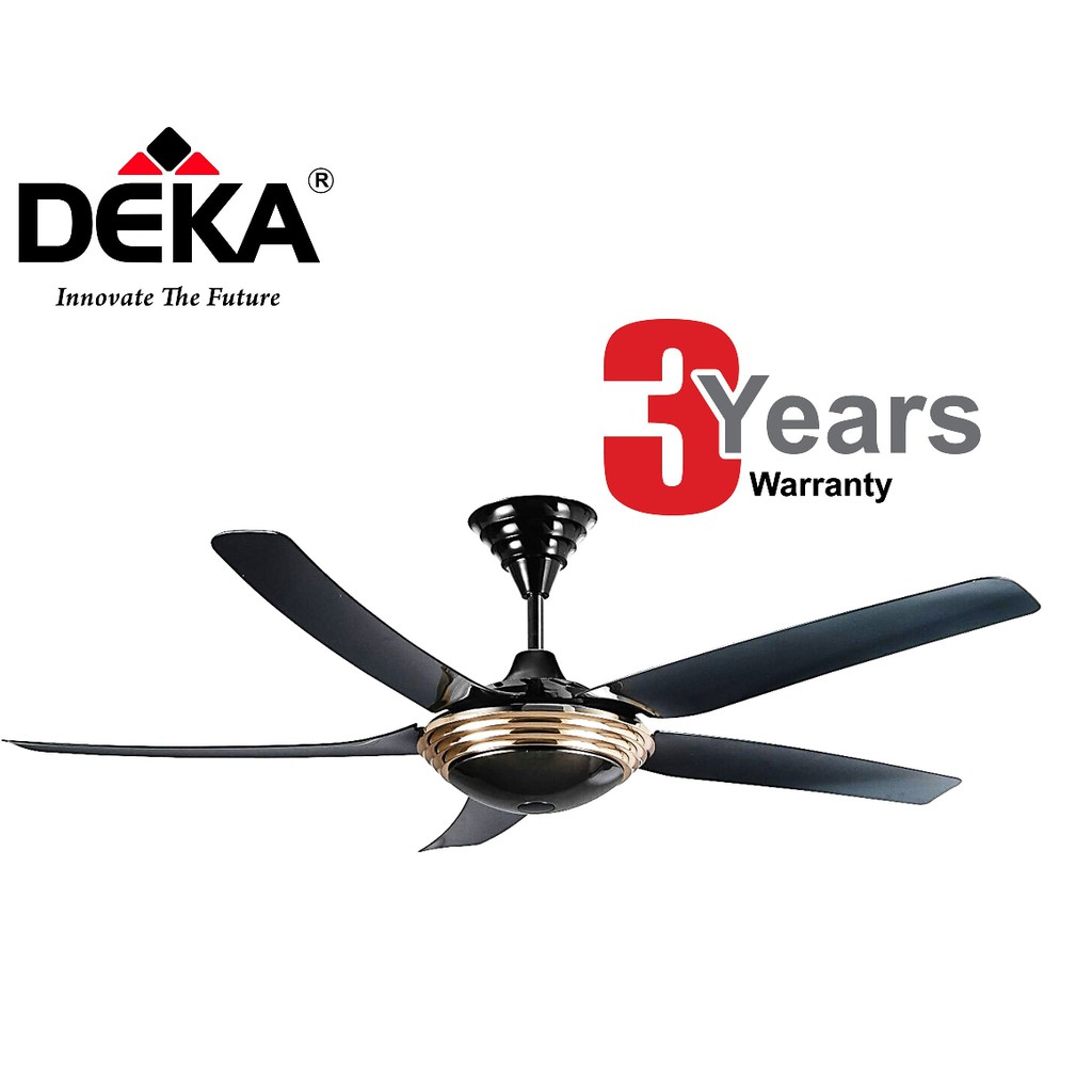 DEKA 4 SPEED 5 BLADE GOLD COLOR WITH REMOTE CEILING FAN KIPAS SILING