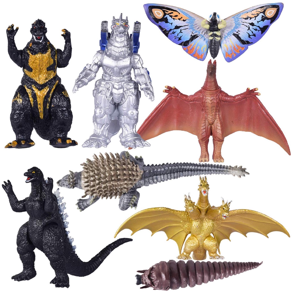 8Pcs/set Godzilla Toys Mini Dinosaur Toys Action Figures Cake Toppers