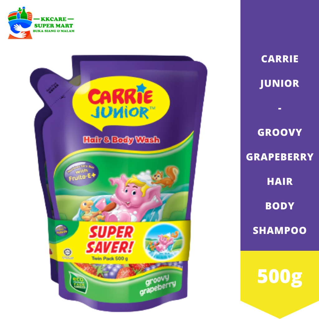 Carrie Junior Groovy Grapeberry Hair & Body Shampoo 500g Shopee
