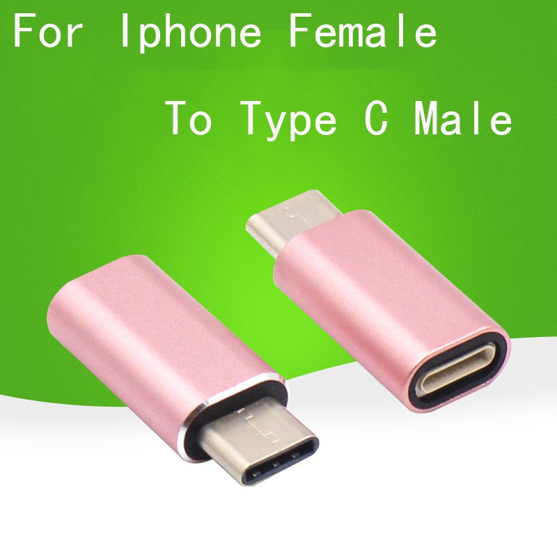 iPhone To USB Type C Adapter Mini Portable Adaptores Apple