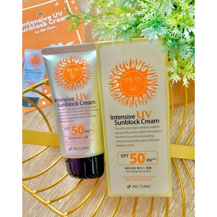 3W Clinic Sunscreen Intensive UV Sunblock Cream SPF50+ PA+++ 70ml