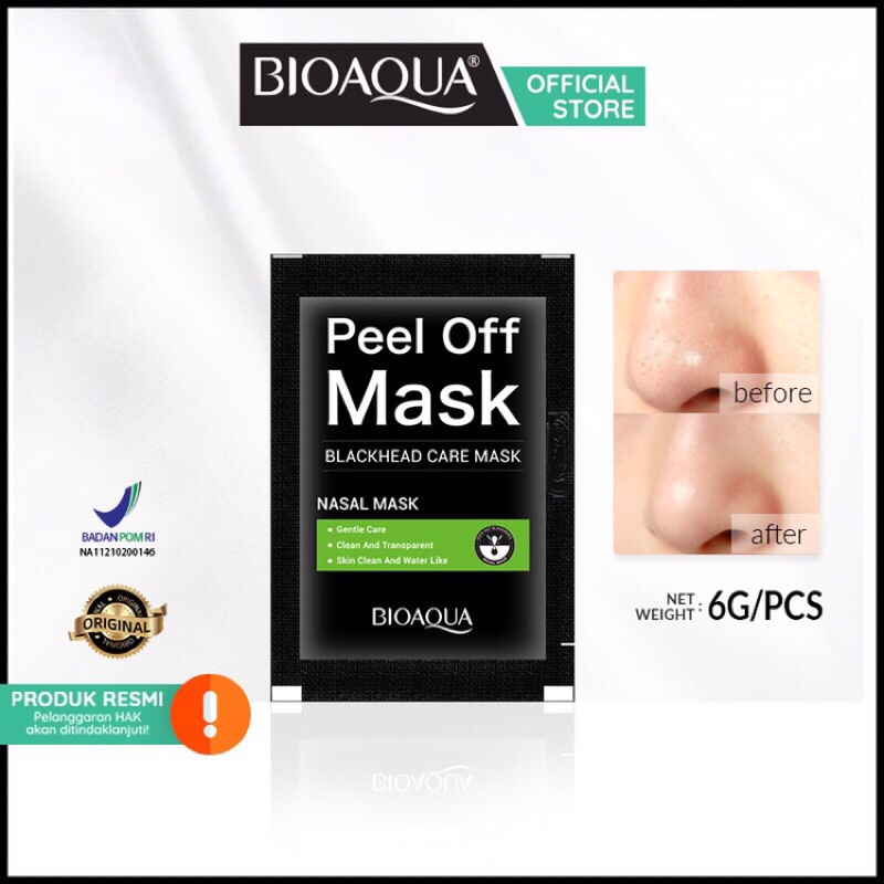 Bioaqua Blackhead Care Mask / Blackheads Mask Contents 6gr BPOM