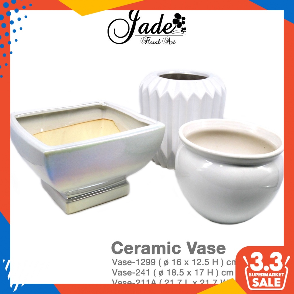 PASU ORKID / CERAMIC VASE / FLOWER POT / PASU SERAMIK / HOME DECOR VASE / HIGH QUALITY VASE