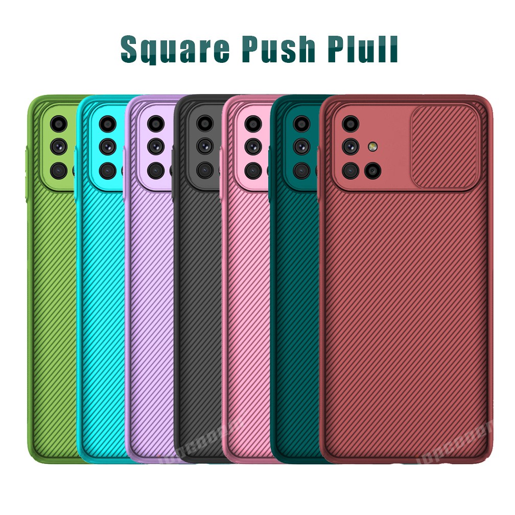 Samsung A71 A51 A31 A21S M51 A12 A32 4G Case Slide Cover Square Push