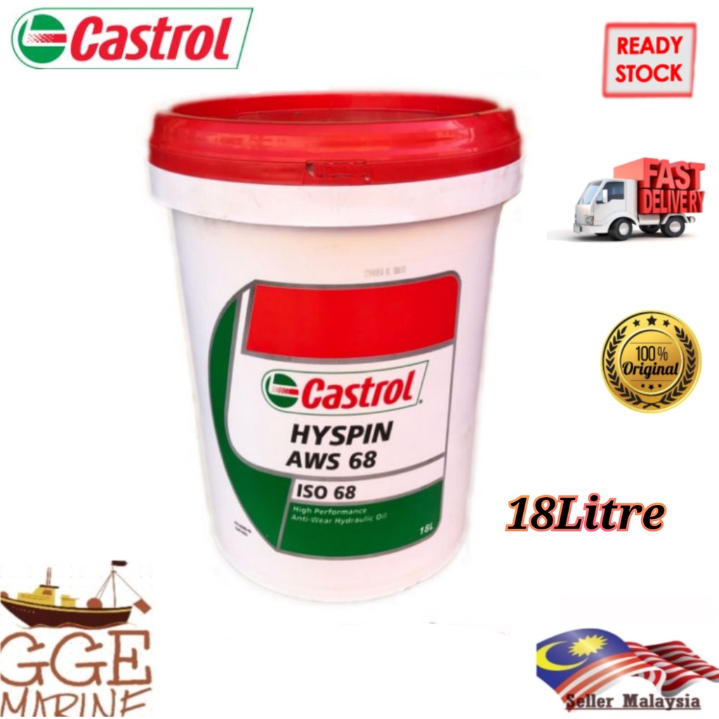Castrol ISO 68 Hyspin HLPZ 68 Hydraulic Oil (18L) Shopee Malaysia
