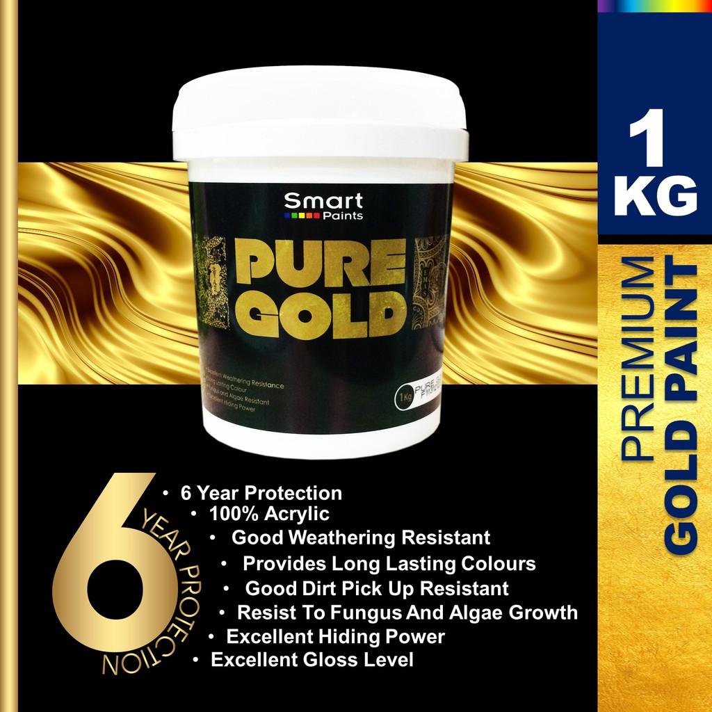 Smart Pure Gold Paint 1kg/Smart 24K Pure Gold Shopee Malaysia