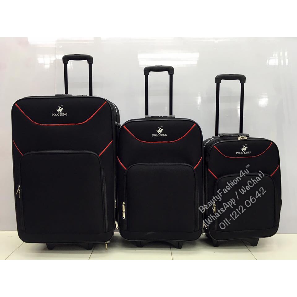 Polo King Canvas Luggage, In 1, 28 24 20 Inches Shopee Malaysia