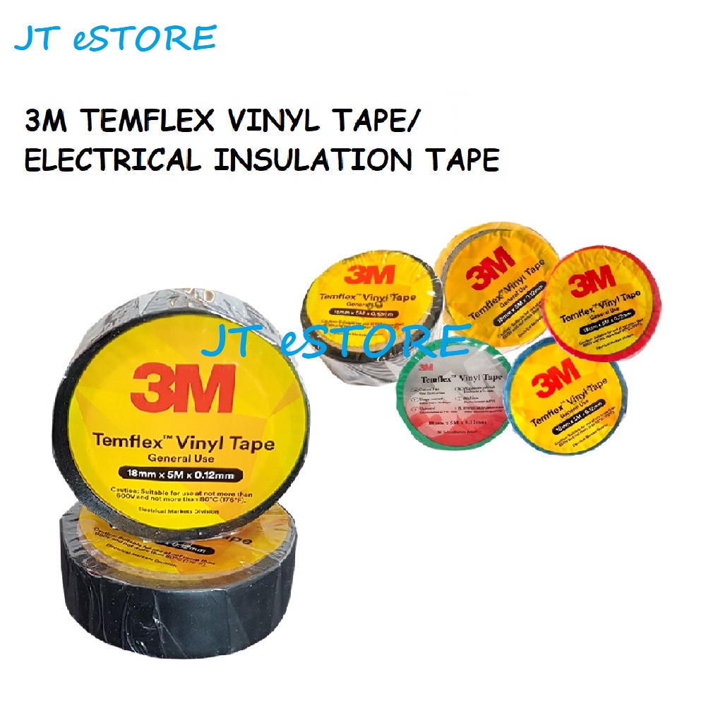 [JT eSTORE] 3M Temflex Vinyl Tape /Electrical PVC Insulation Wire Tape