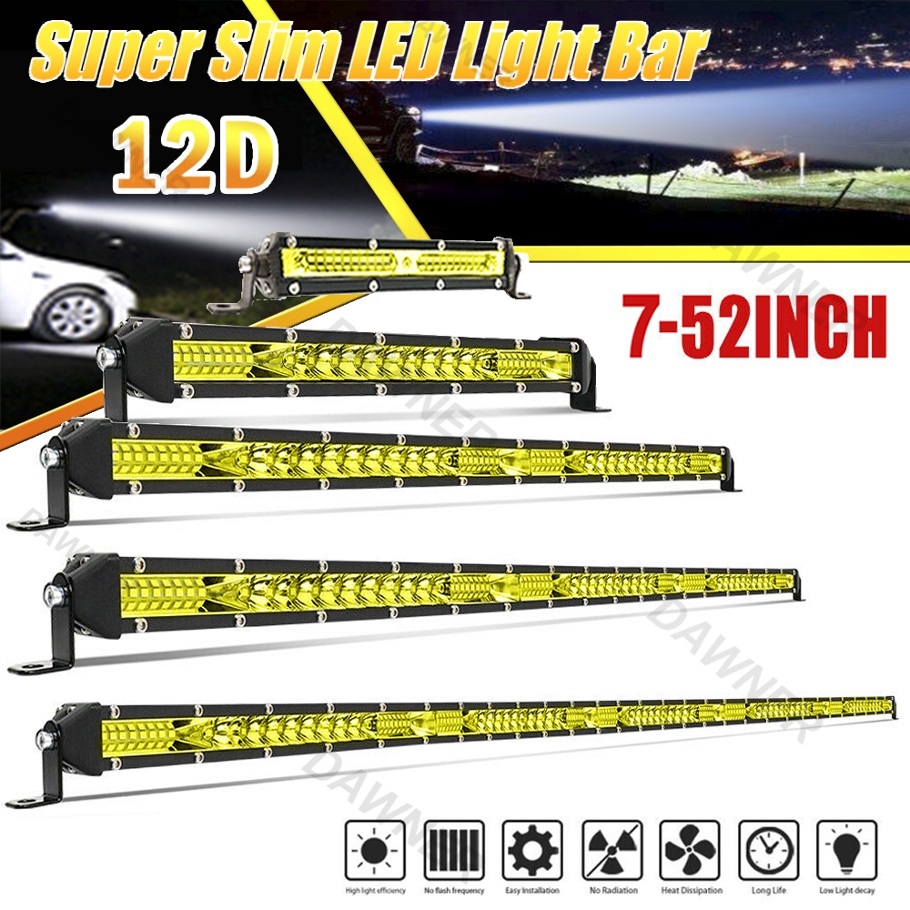 Light Bar 42inch7inch Ultra Thin 26LED Light Bar Yellow Combination