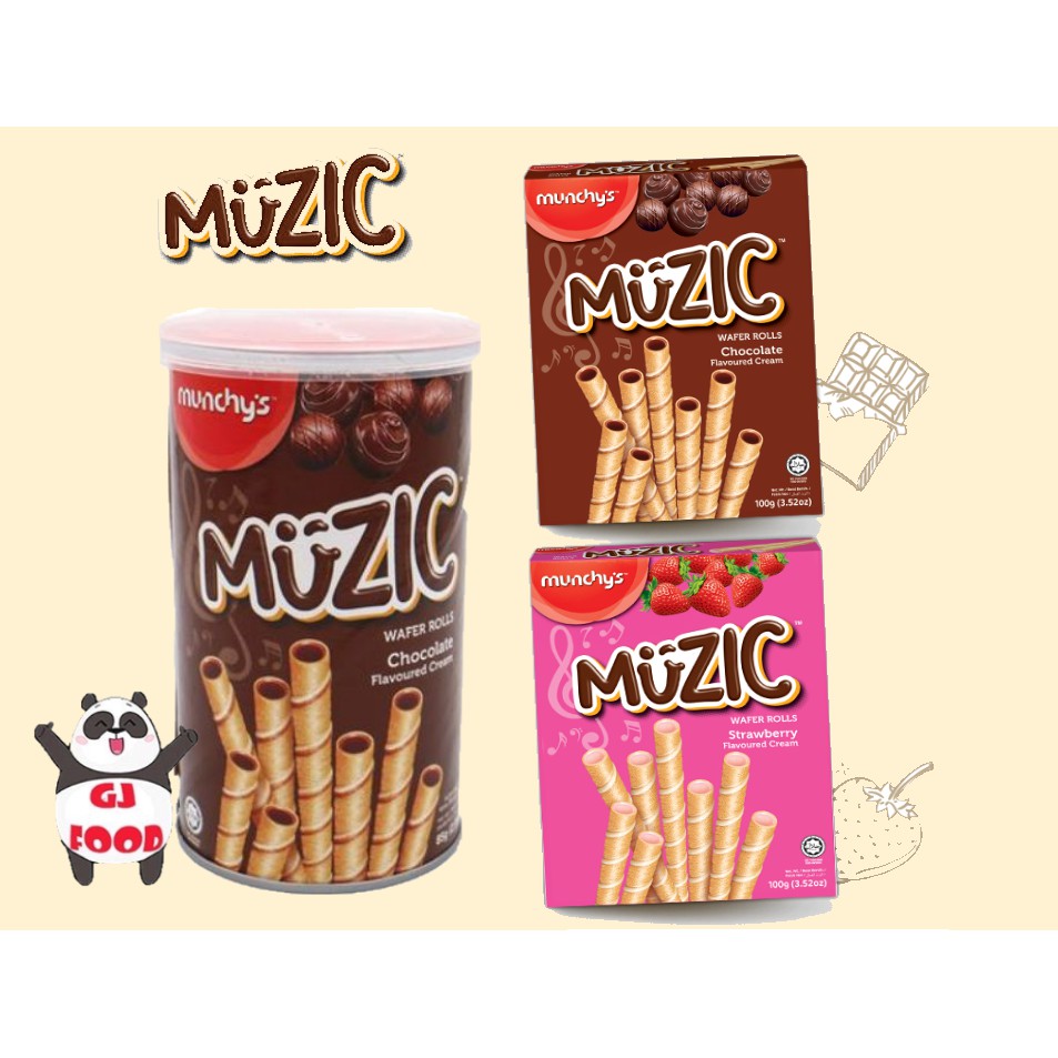 MUNCHY'S MUZIC WAFER ROLL/ JULIE'S LOVE LETTERS WAFER ROLL/CHOCOLATE