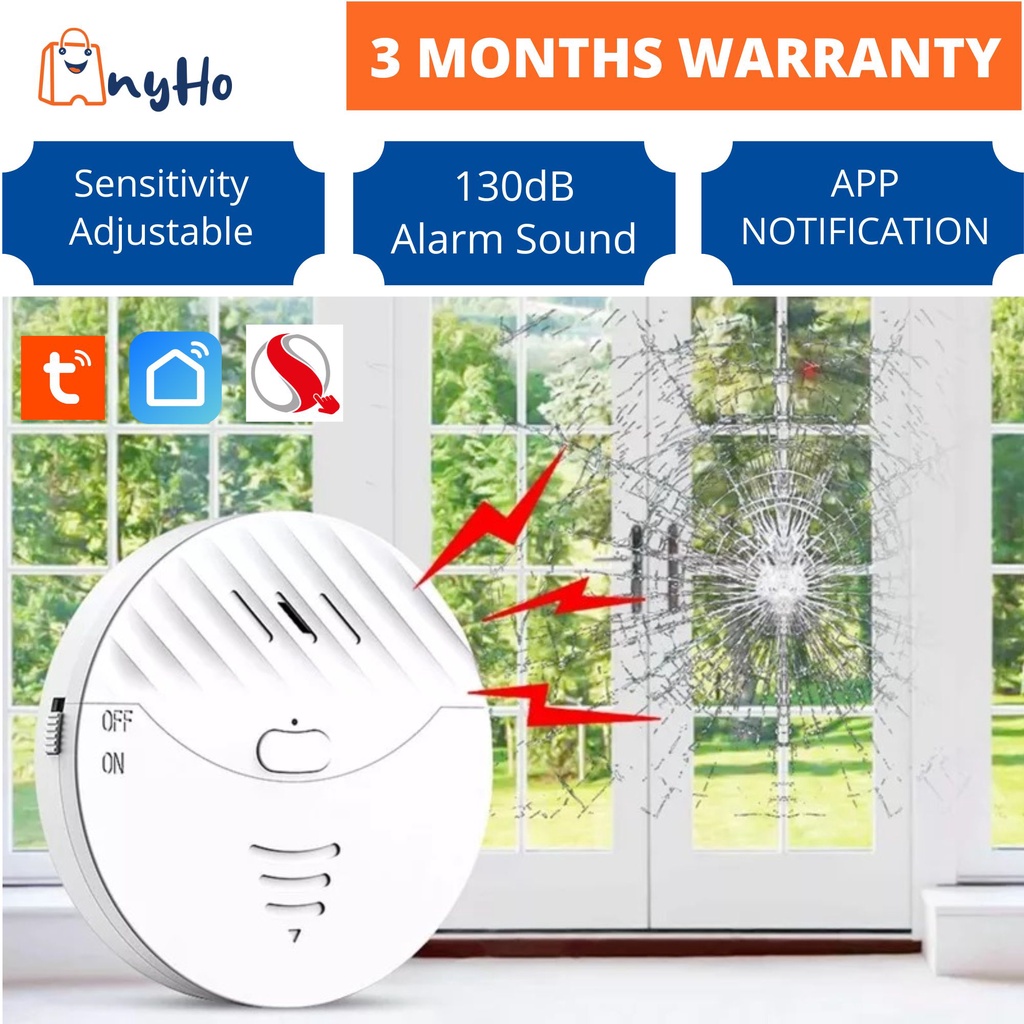 TUYA WIFI Wireless Standalone Vibration Sensor Alarm Door and Window
