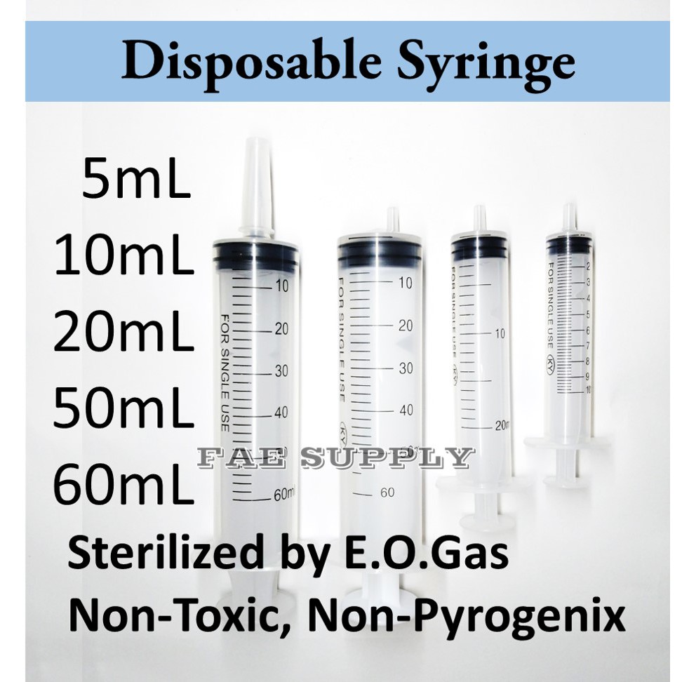 Picagari Disposable Syringe Luer Slip 5mL 10ml 20ml 50ml