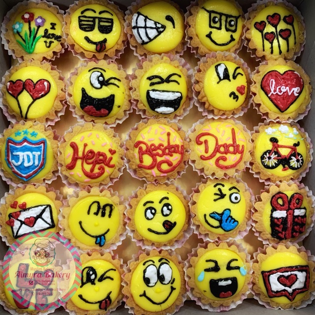 Cheese Tart Decoration Emoji hybrid art
