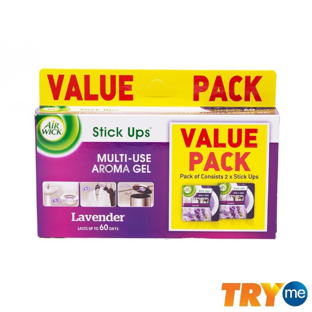 Air Wick Stick Ups MultiUse Aroma Gel Lavender Value Pack (30g x 2