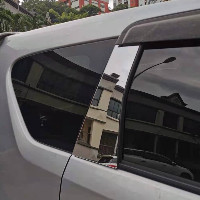 Perodua Alza Front Side Mirror Cover & Door Pillar (Chrome / Glossy
