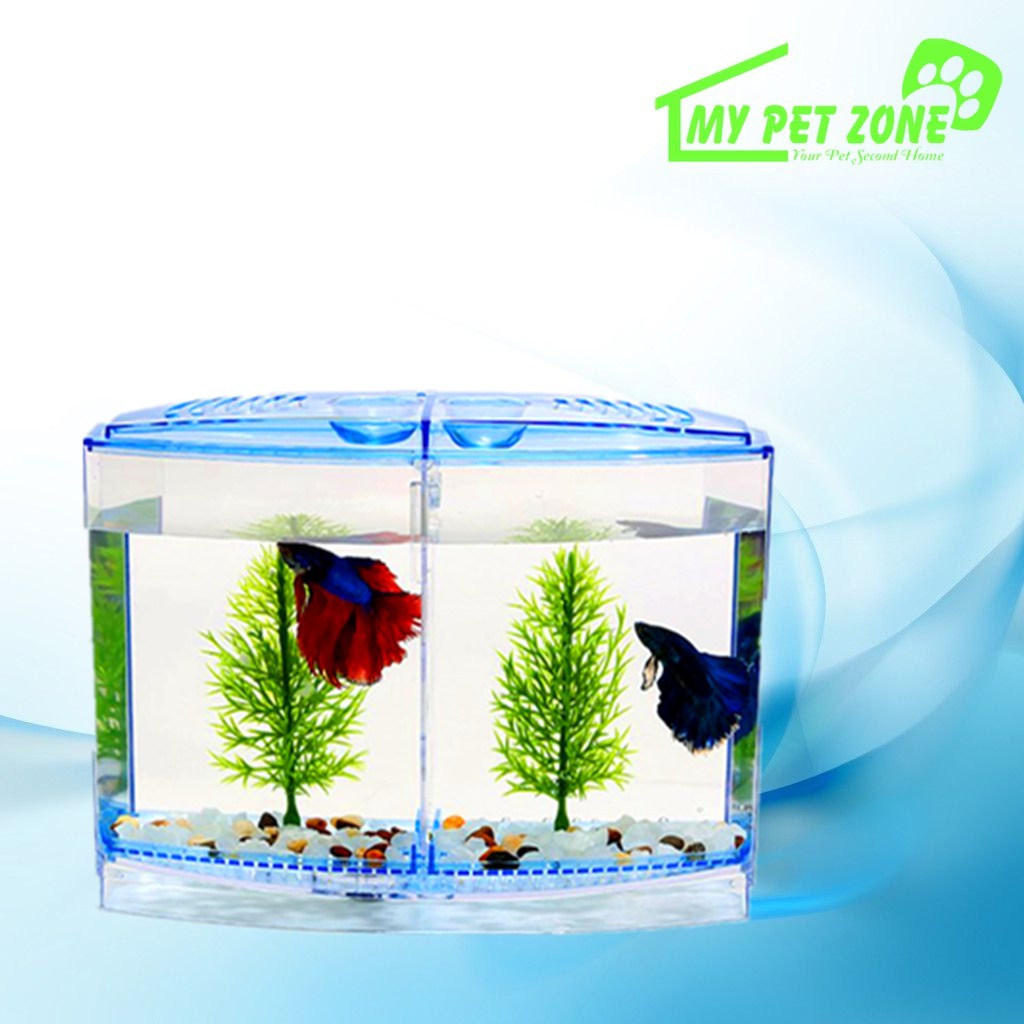 Aquarium Betta Tank House Double Plastic Akuarium Plastic Betta House