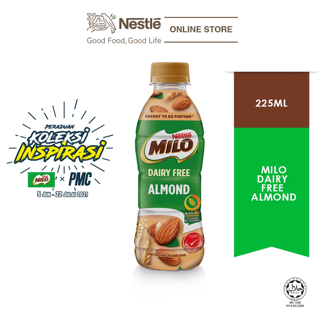Nestle MILO Dairy Free Almond PET (225ml) Shopee Malaysia
