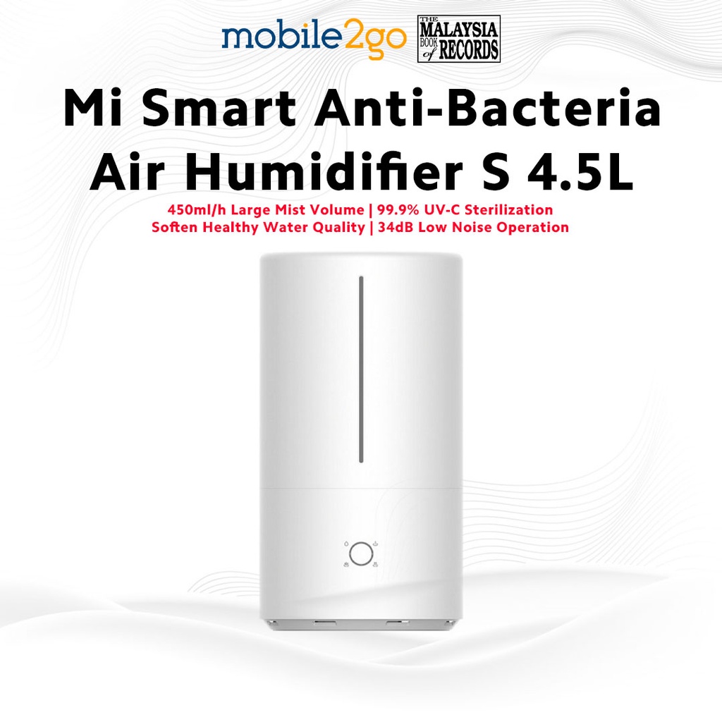 Mi Smart Large Mist Volume AntiBacteria Air Humidifier S 4.5L with 1