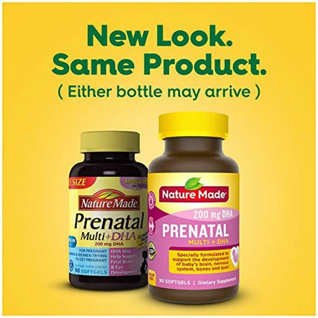 Nature Made Prenatal Multi+DHA (with 200 mg DHA), 150 Softgels Shopee