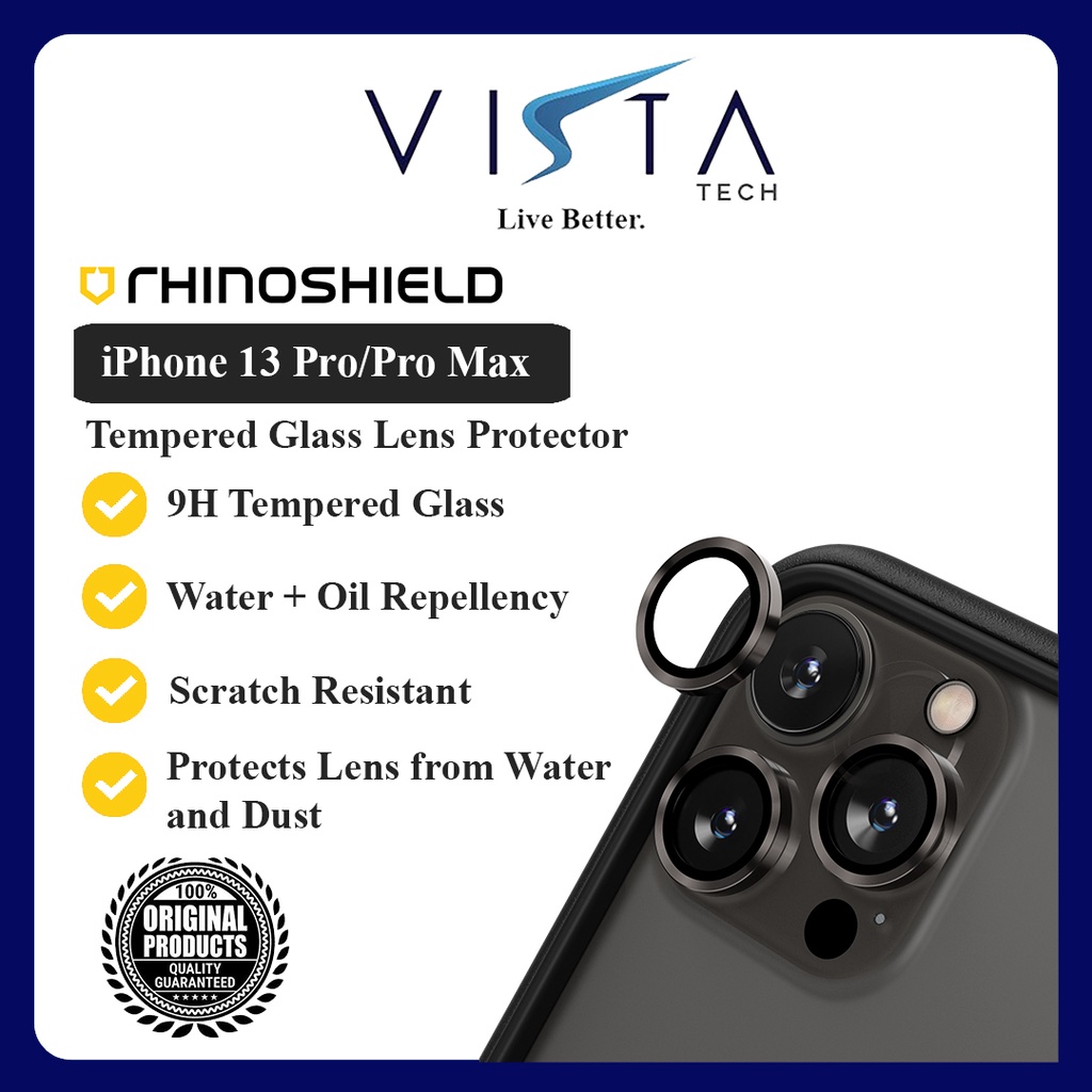 [VistaTech] Rhinoshield 9H Tempered Glass Camera Lens Protector Iphone