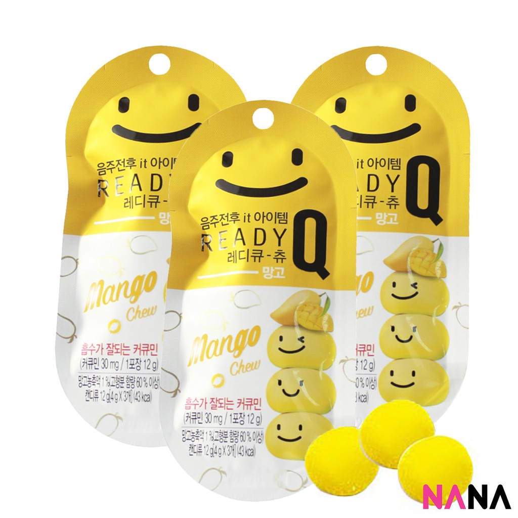 Handok ReadyQ Chew Hangover Relief Candy Mango flavor 3x3 [ New