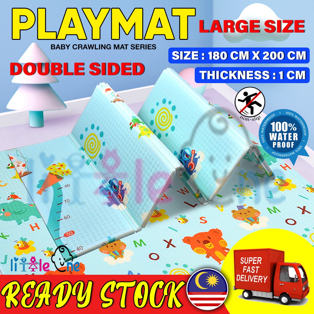 Double Sided Playmat Crawling Mat Baby Carpet Floor Mats Large Play Mat