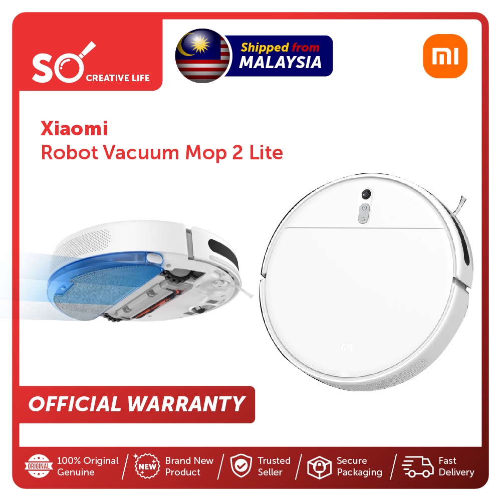 Xiaomi Mi Robot Vacuum Mop 2 Lite 2 in 1 Sweep & Mop 2200Pa 600ML