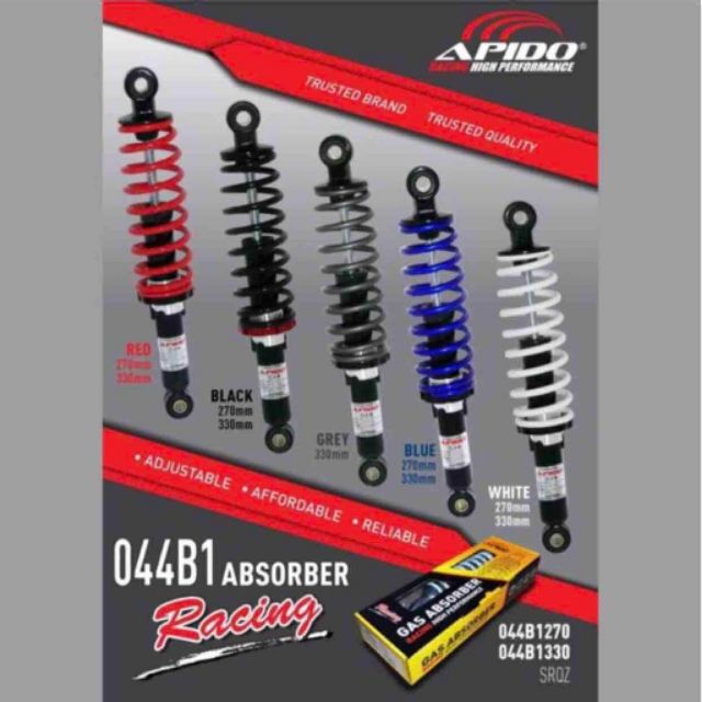 Absorber Apido 330mm EX5 & 270mm LAGENDA Shopee Malaysia