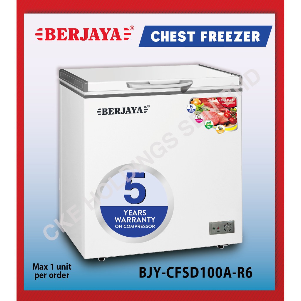 kitchen (130 LITRE) Berjaya Premium Chest Freezer BJYCFSD100AR6