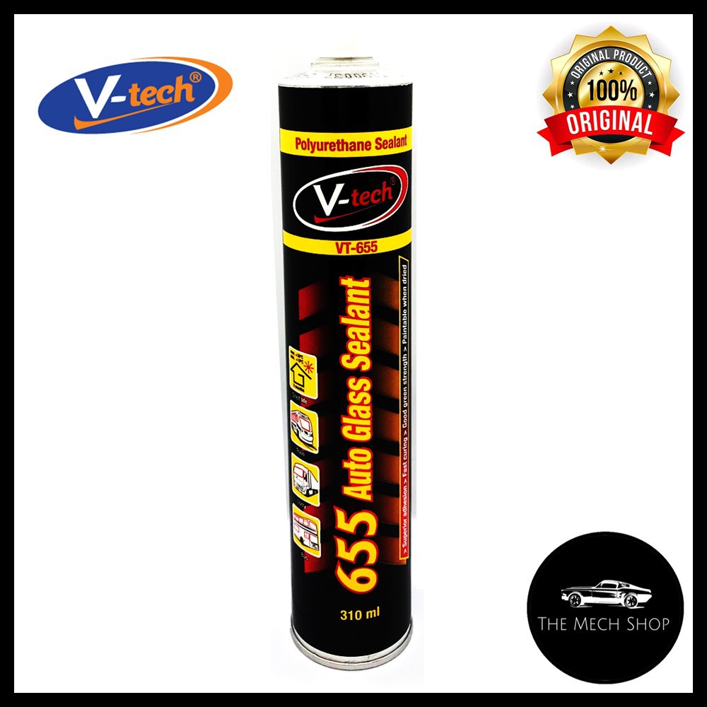 VTech Windscreen Adhesive Glass Sealant / Sealant Black / Gum Silicone