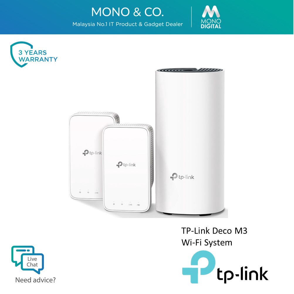 TPLink Deco M3 AC1200 Whole Home WiFi Mesh WiFi System/Support Unifi