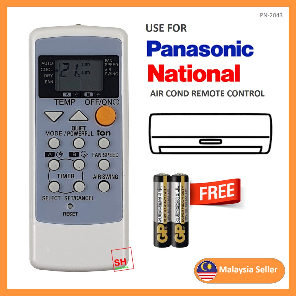 Replacement Panasonic National Aircond Air Cond Air Conditioner Remote