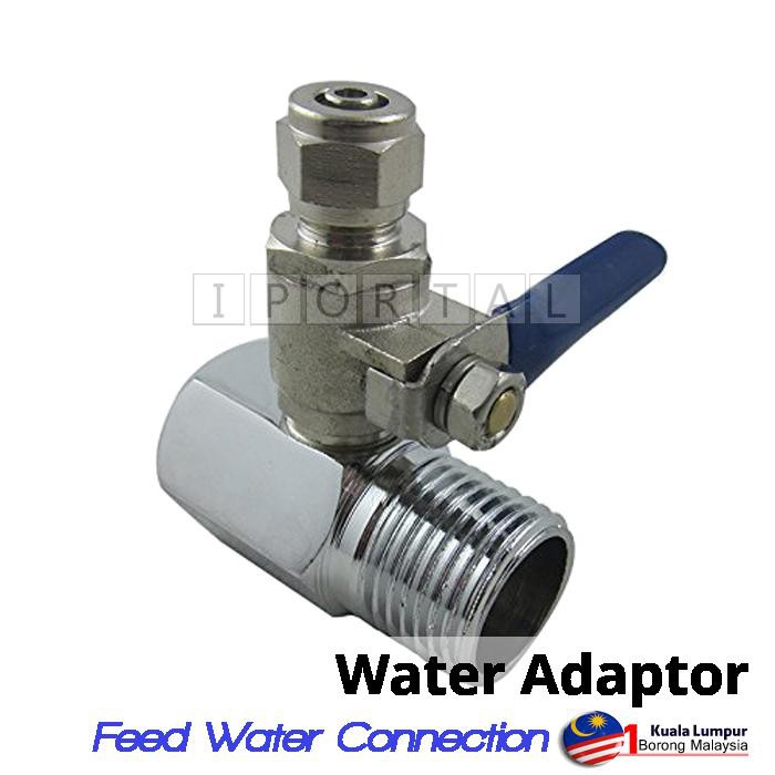 Water Filter Dispenser 1/2' Adapter + 1/4' Brass Valve install part