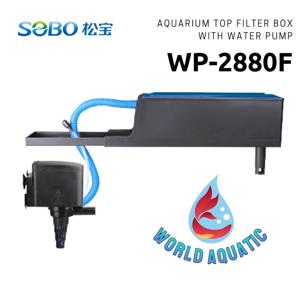 Sobo WP2880F Aquarium Top Filter Box AKUARIUM FILTER Pump with Power Head/Water Pump 30W