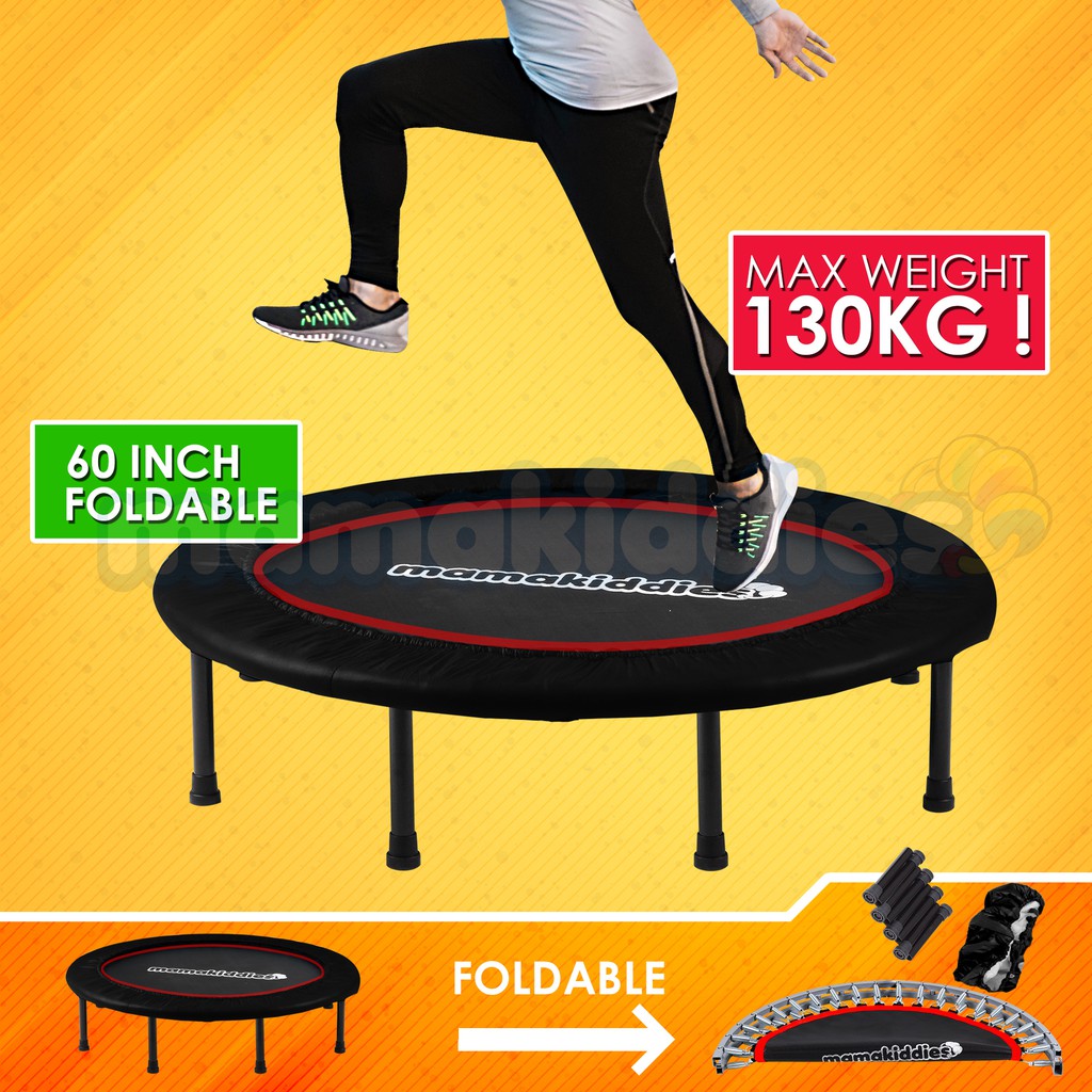 Mamakiddies 60Inch Large Foldable Fitness Rebounder Trampoline for