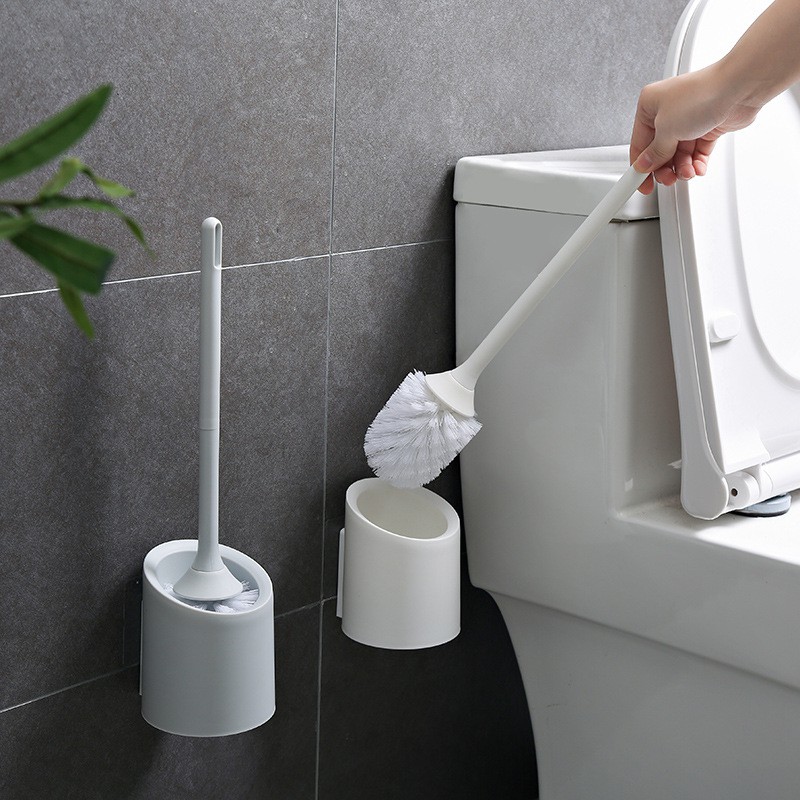 Locaupin Creative Wall Hanging Toilet Brush Holder Long