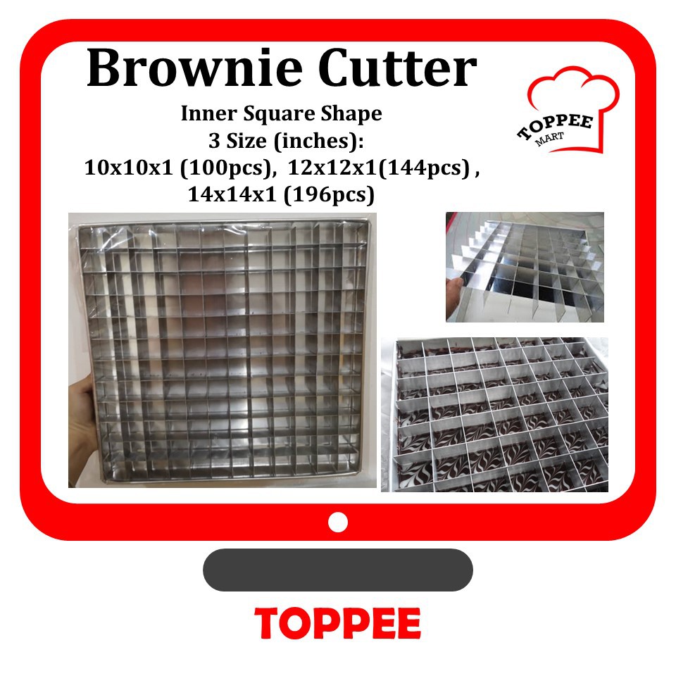 Brownie Cutter Set SQUARE Acuan Loyang Brownie Shortbread Candy Cutter